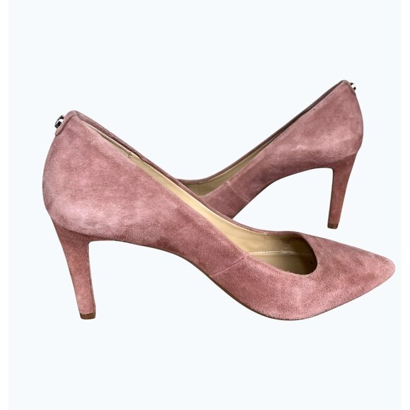 Michael Kors Suede Pointed Toe Pink Stiletto Heels Size 9.5 - Picture 2 of 13